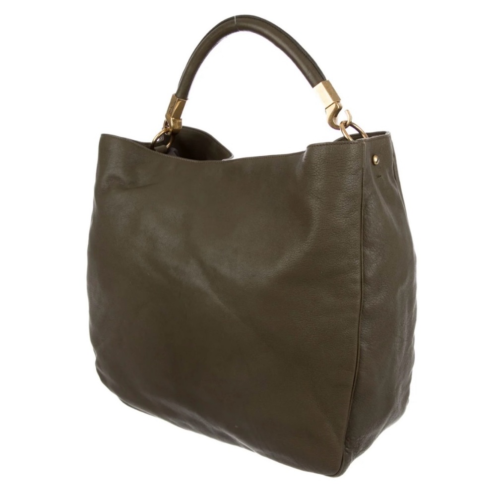 ysl roady hobo bag in olive leather